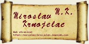 Miroslav Krnojelac vizit kartica